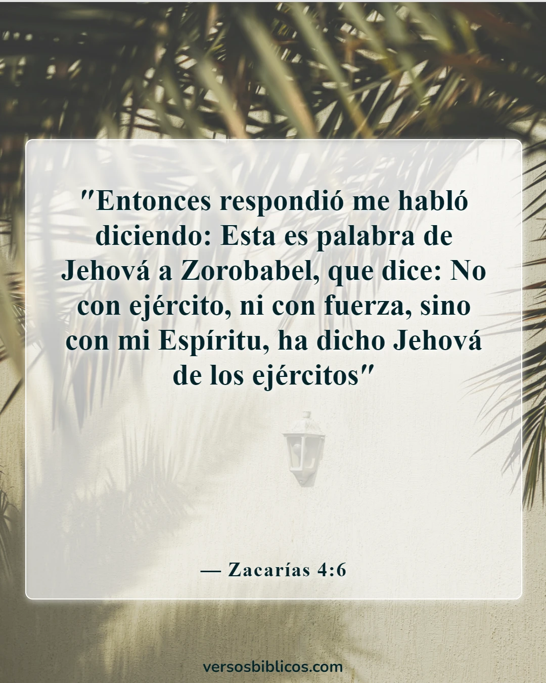 Versículos de la Biblia sobre el ejército de Dios (Zacarías 4:6)